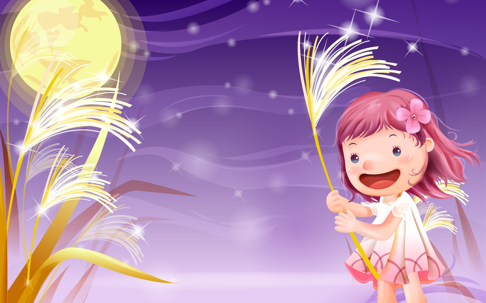 Vector happy childhood Wallpaper (1) #11 - 1680x1050