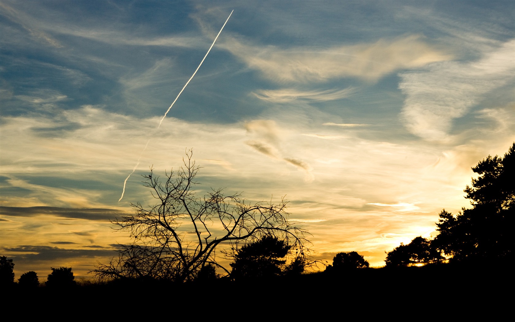 Glow du coucher du soleil HD Wallpaper exquise (1) #15 - 1680x1050