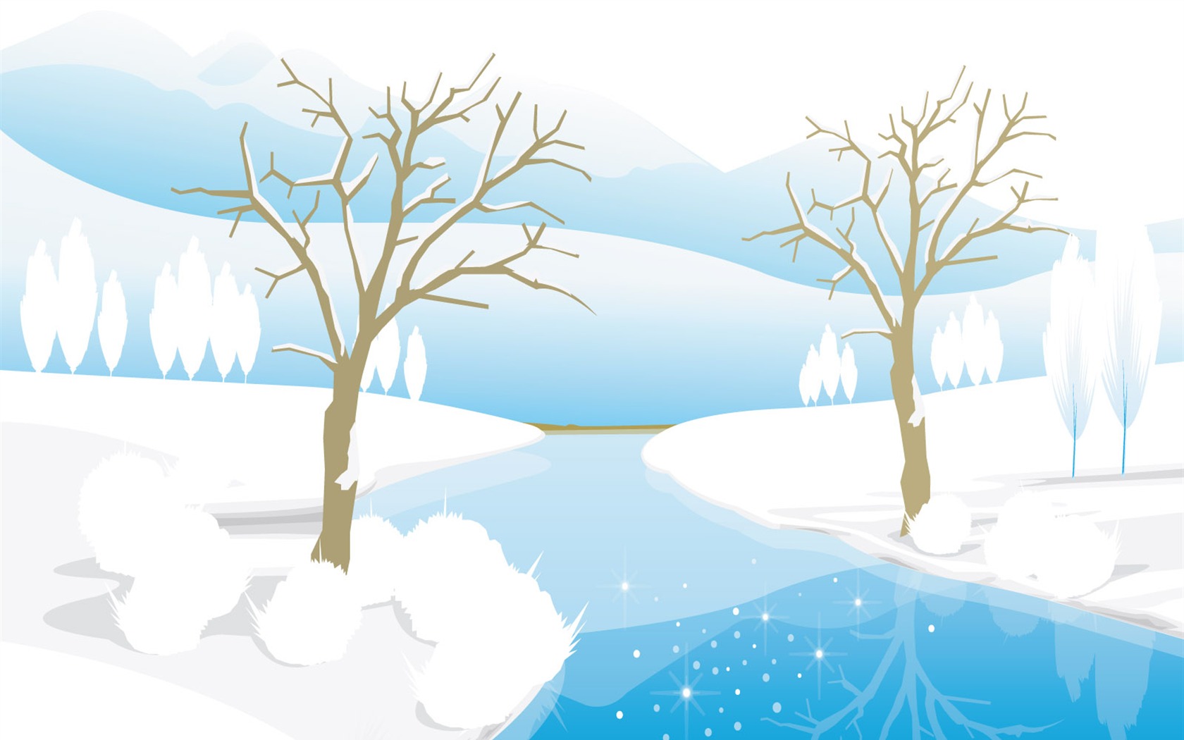 Vector Winter Wallpaper #13 - 1680x1050