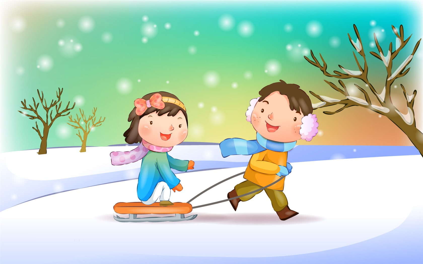 Vector children's Happy Wallpaper (4) #16 - 1680x1050