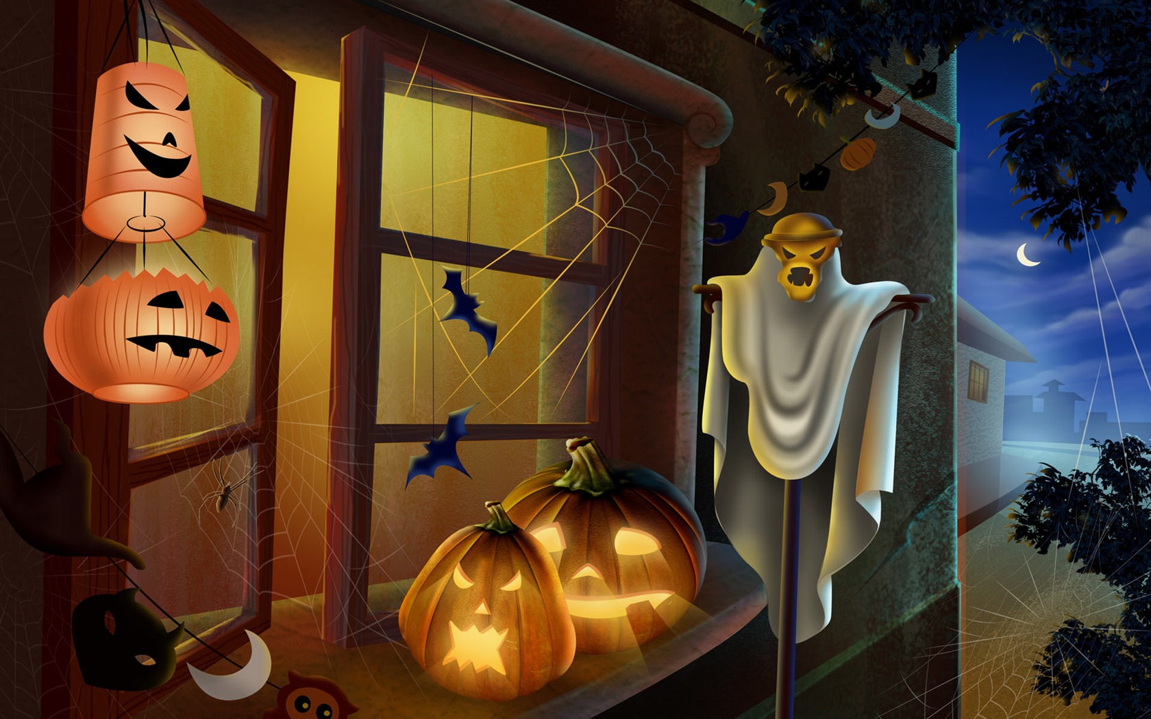 Halloween Theme Wallpaper (4) #7 - 1680x1050 Wallpaper herunterladen 