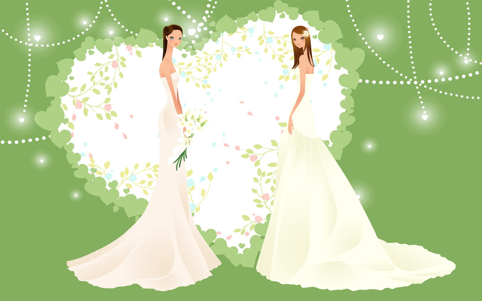 Vector wallpaper wedding bride (1) #5 - 1680x1050