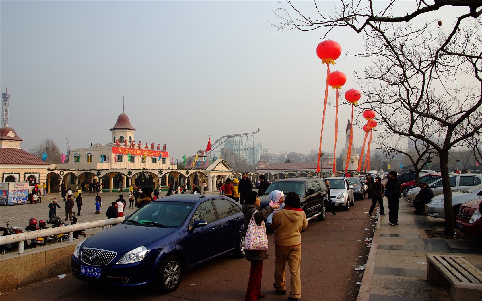 Happy Čínský Nový rok v Pekingu Yang Temple (prutu práce) #9 - 1680x1050
