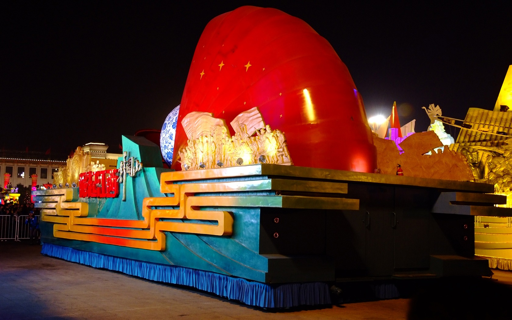 Tiananmen Square colorful night (rebar works) #5 - 1680x1050