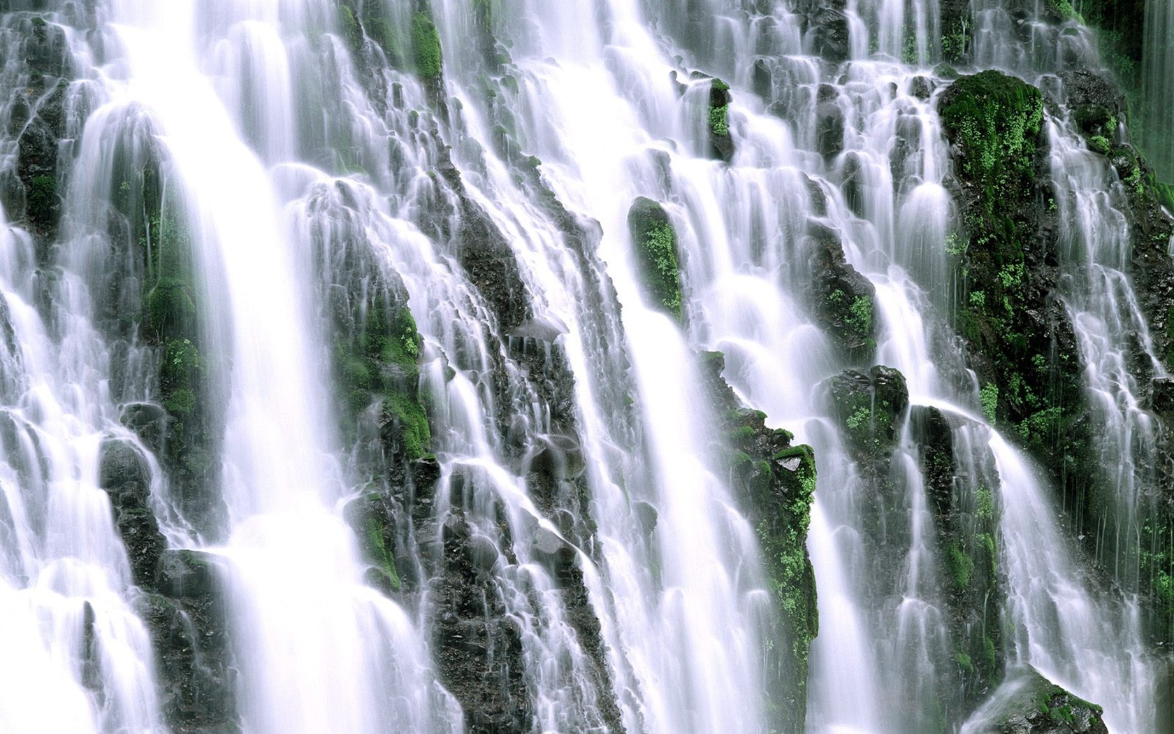 Waterfall streams wallpaper (3) #2 - 1680x1050