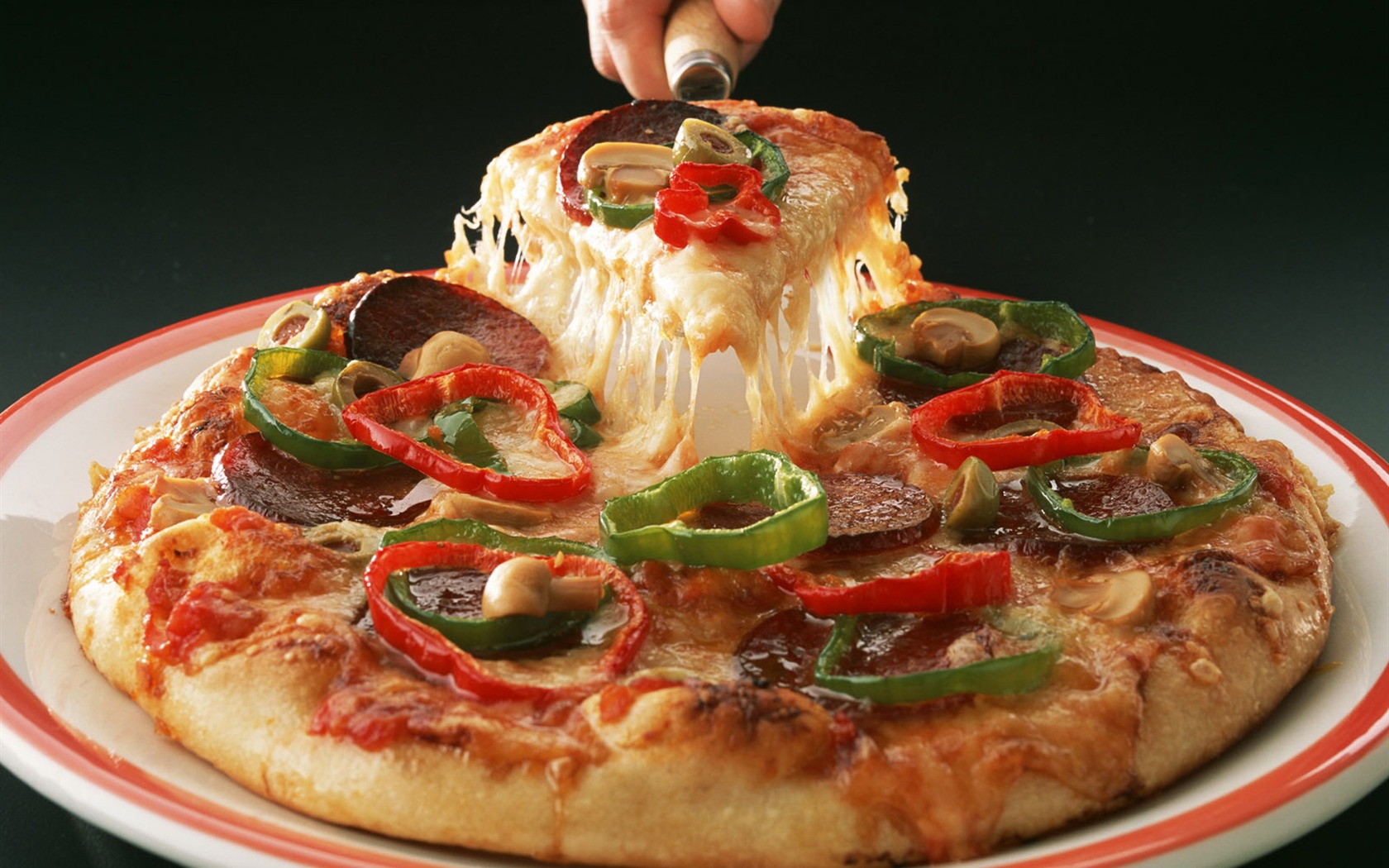 Pizza Jídlo tapety (1) #17 - 1680x1050