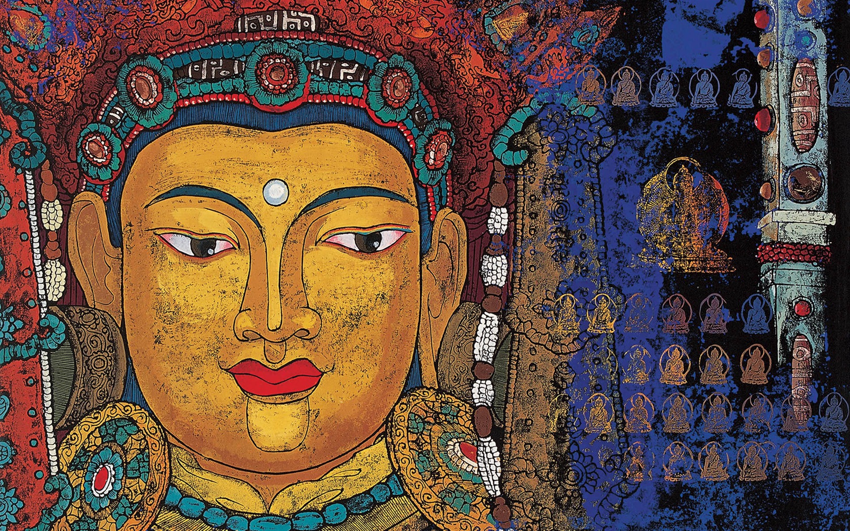 Cheung Pakistan Tibetan print wallpaper (2) #10 - 1680x1050