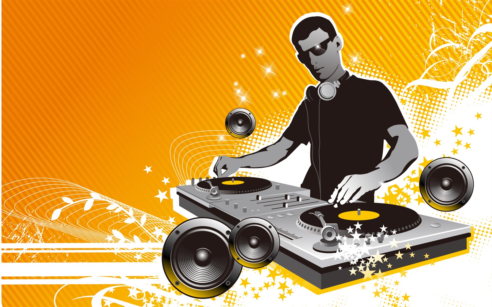 Vector musical theme wallpapers (1) #10 - 1680x1050