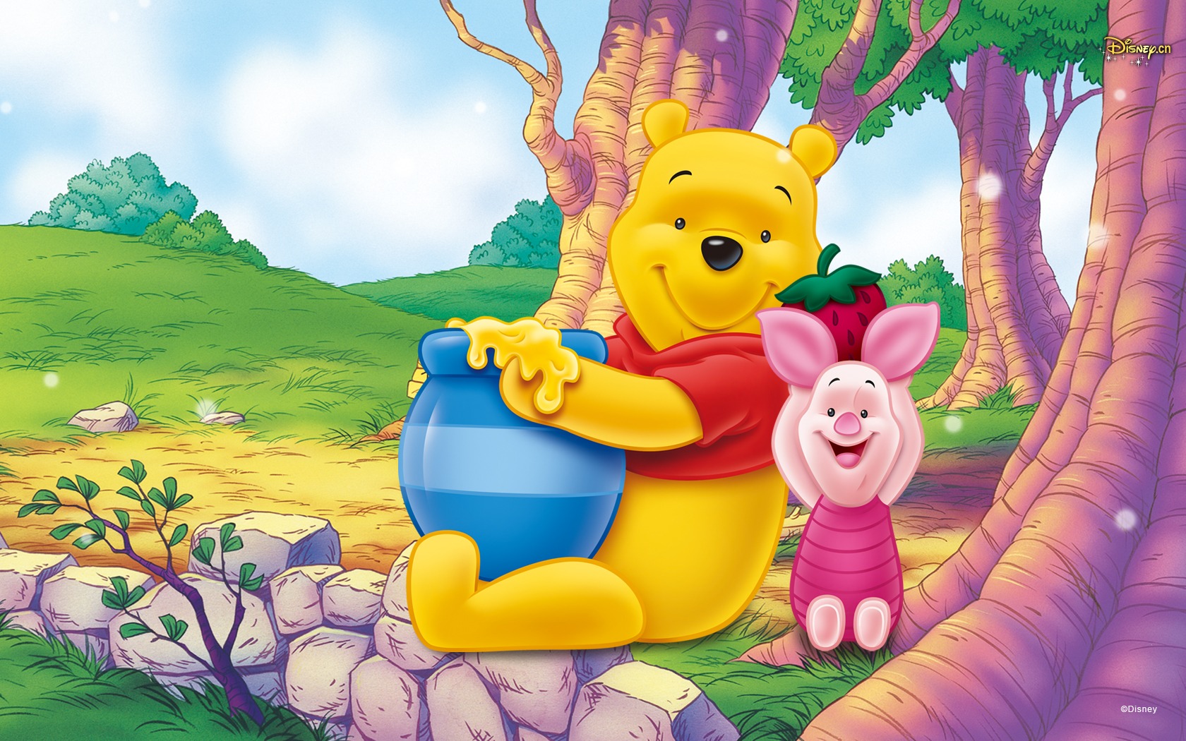 Walt Disney de dibujos animados de Winnie the Pooh fondo de pantalla (2) #1 - 1680x1050