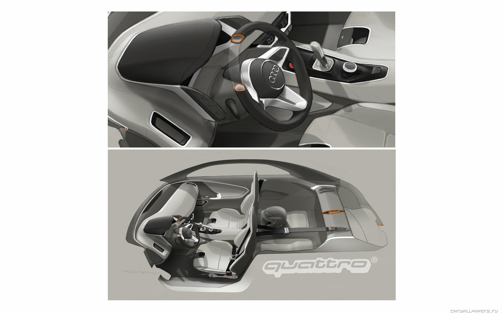 Концепт-кар Audi Quattro - 2010 HD обои #32 - 1680x1050