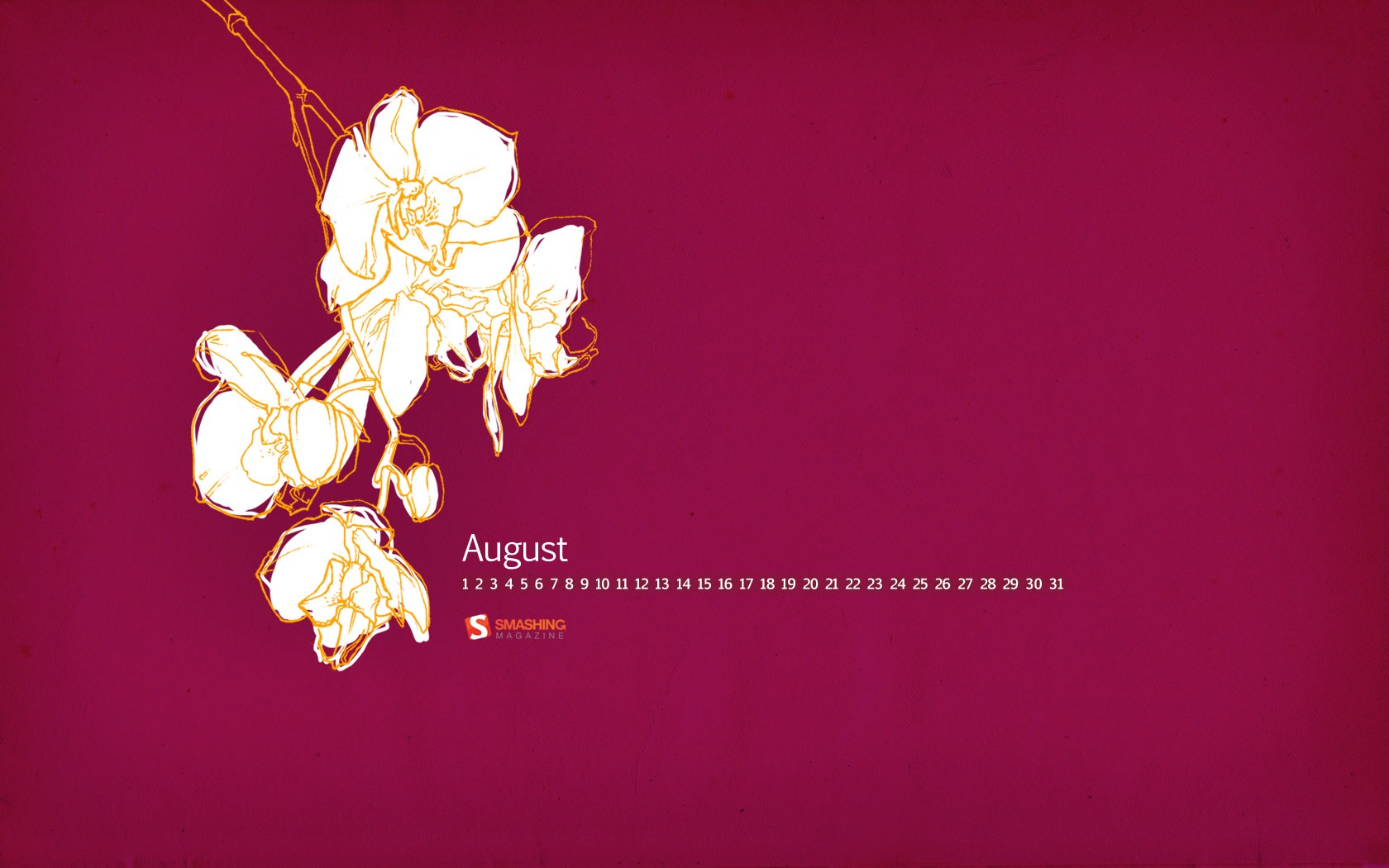 August 2011 calendar wallpaper (2) #6 - 1680x1050