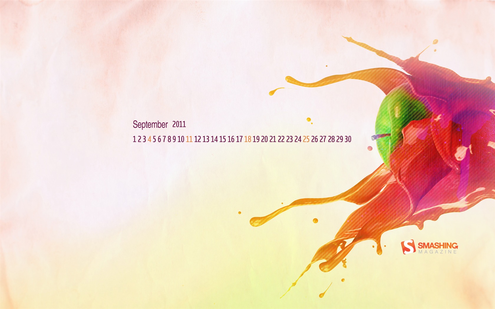 Сентябрь 2011 Календарь обои (1) #13 - 1680x1050