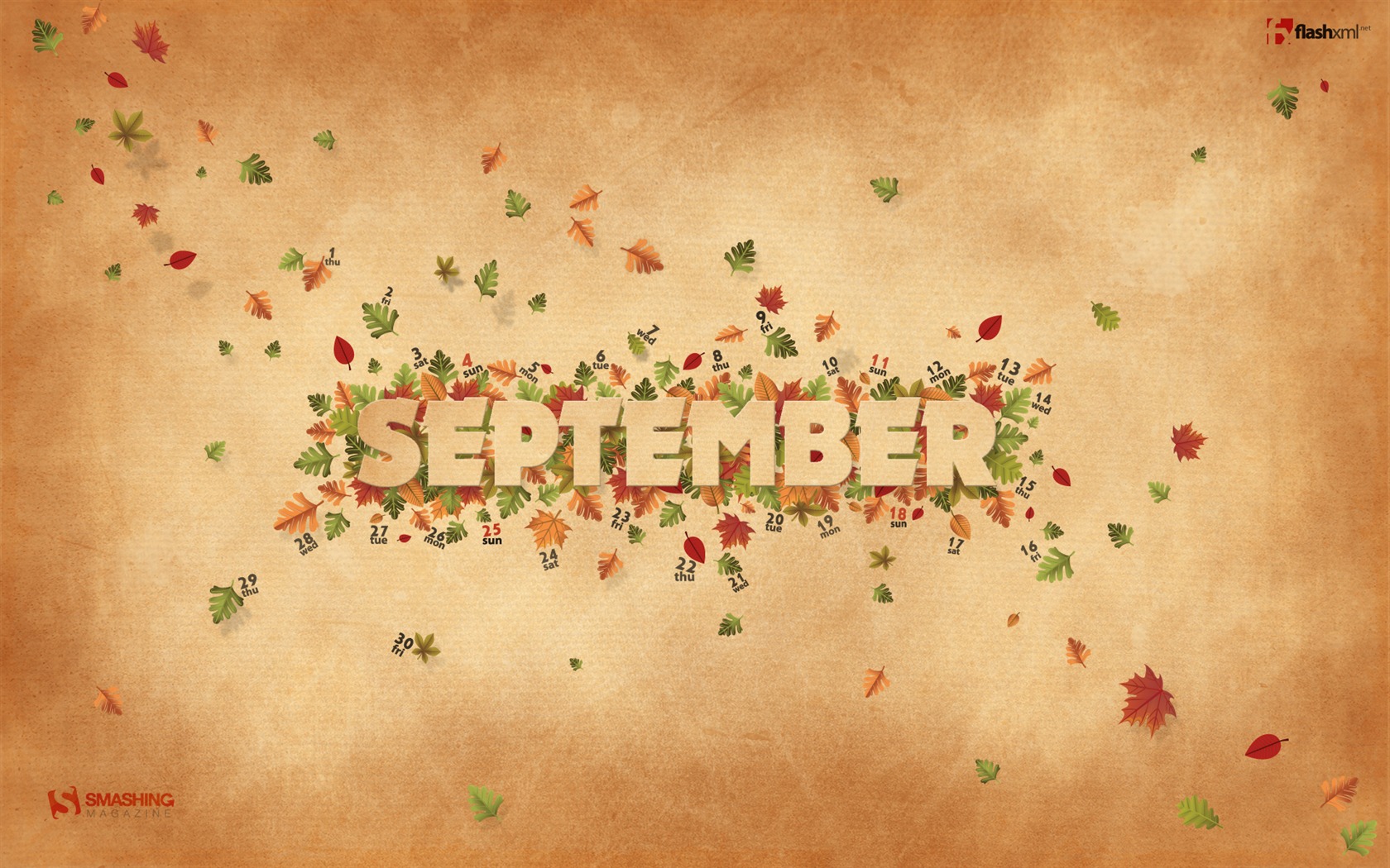 September 2011 Kalender Wallpaper (2) #12 - 1680x1050