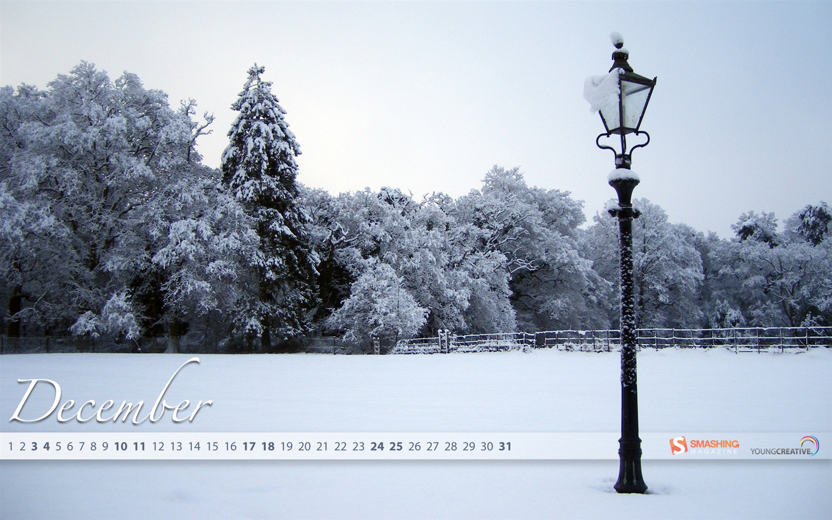 Diciembre 2011 Calendario fondo de pantalla (2) #15 - 1680x1050