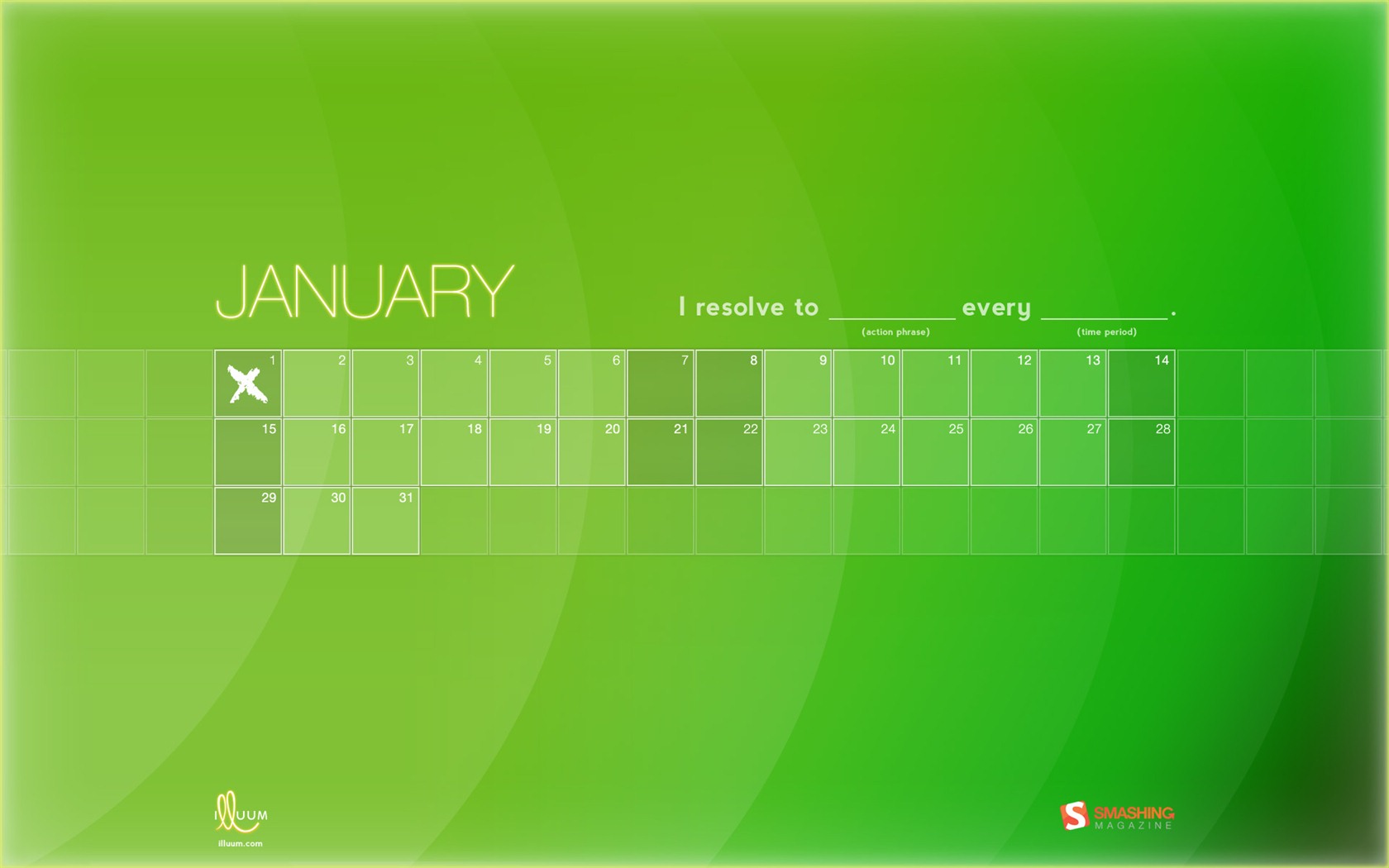 Январь 2012 Календарь Обои #14 - 1680x1050
