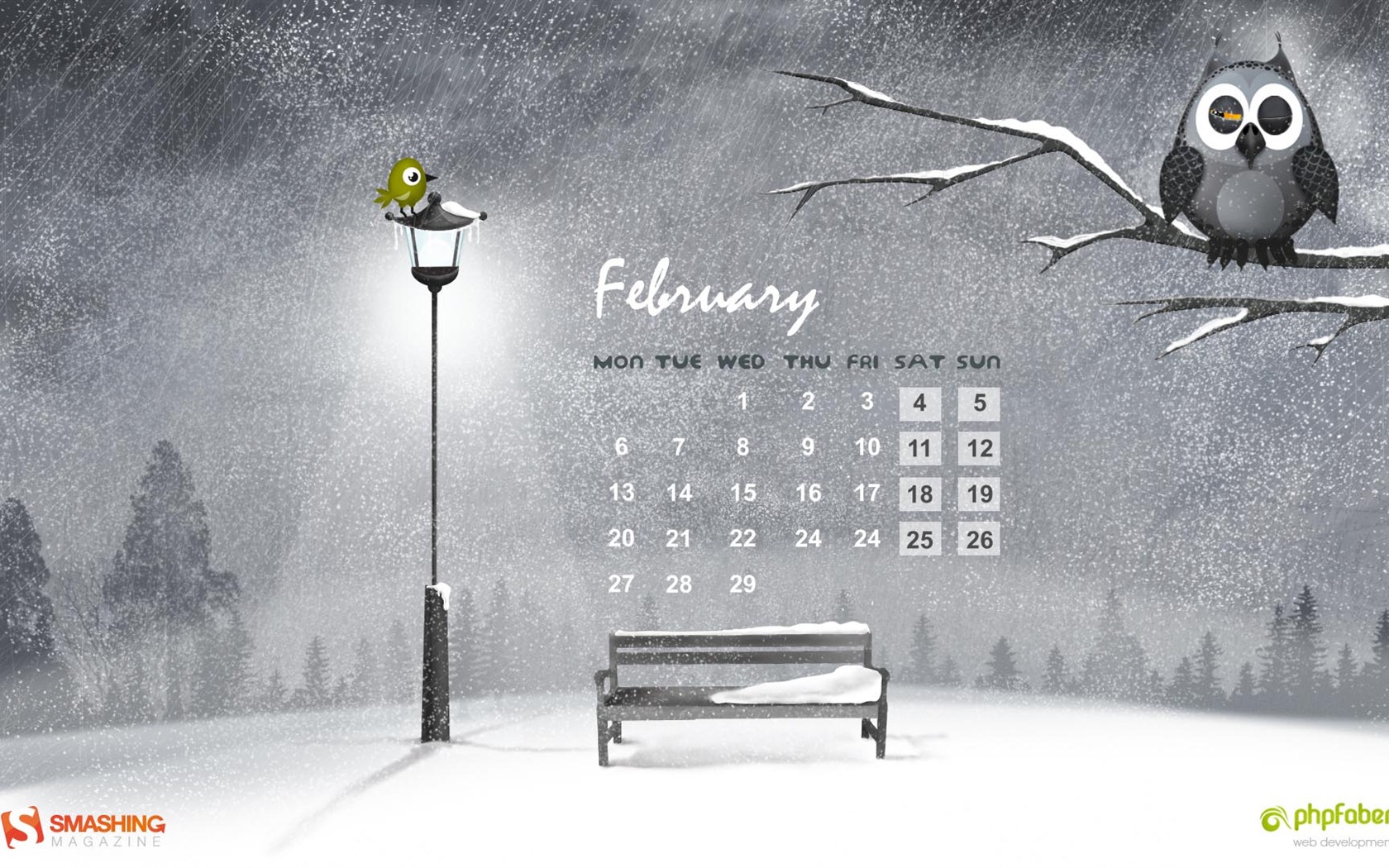 Calendario febrero 2012 fondos de pantalla (2) #5 - 1680x1050