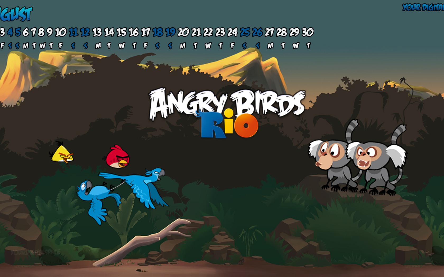 Angry Birds 愤怒的小鸟 2012年年历壁纸3 - 1680x1050