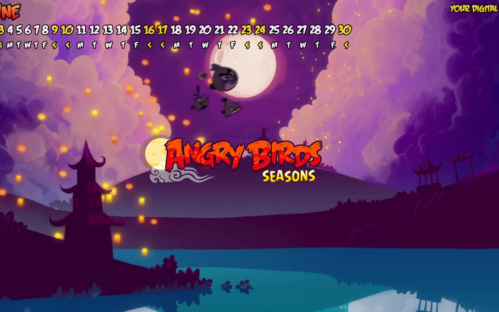 Angry Birds 2012 calendario fondos de escritorio #7 - 1680x1050