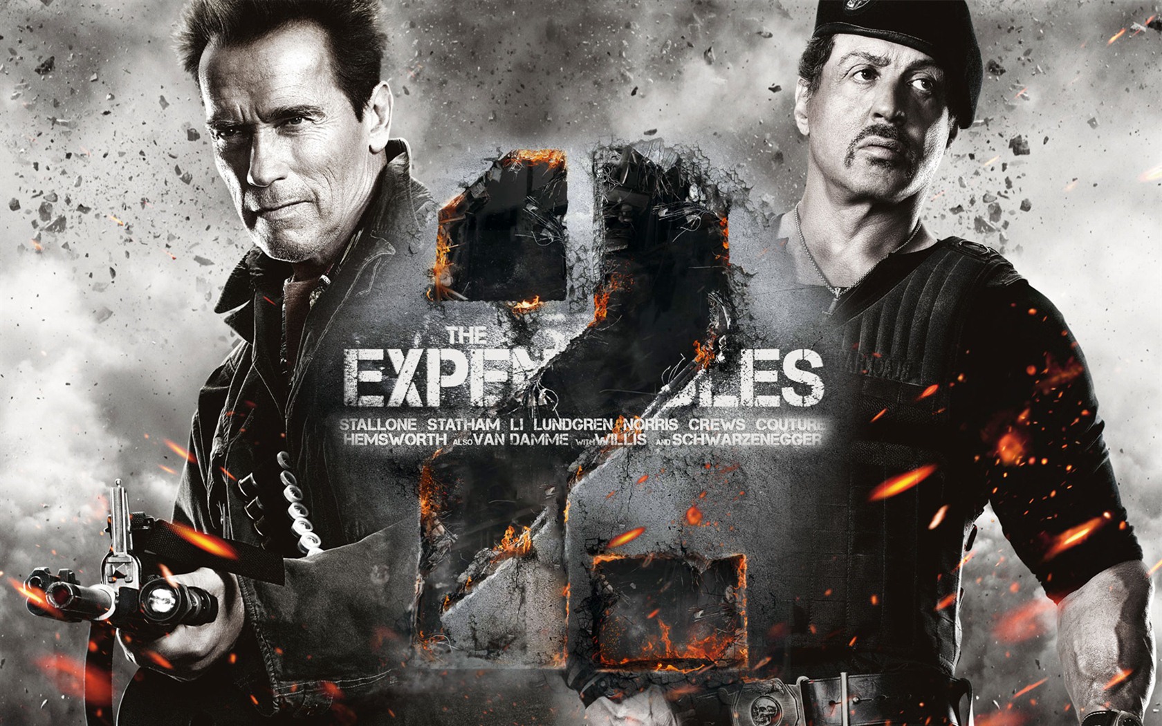 2012 Les 2 fonds d'écran HD Expendables #1 - 1680x1050