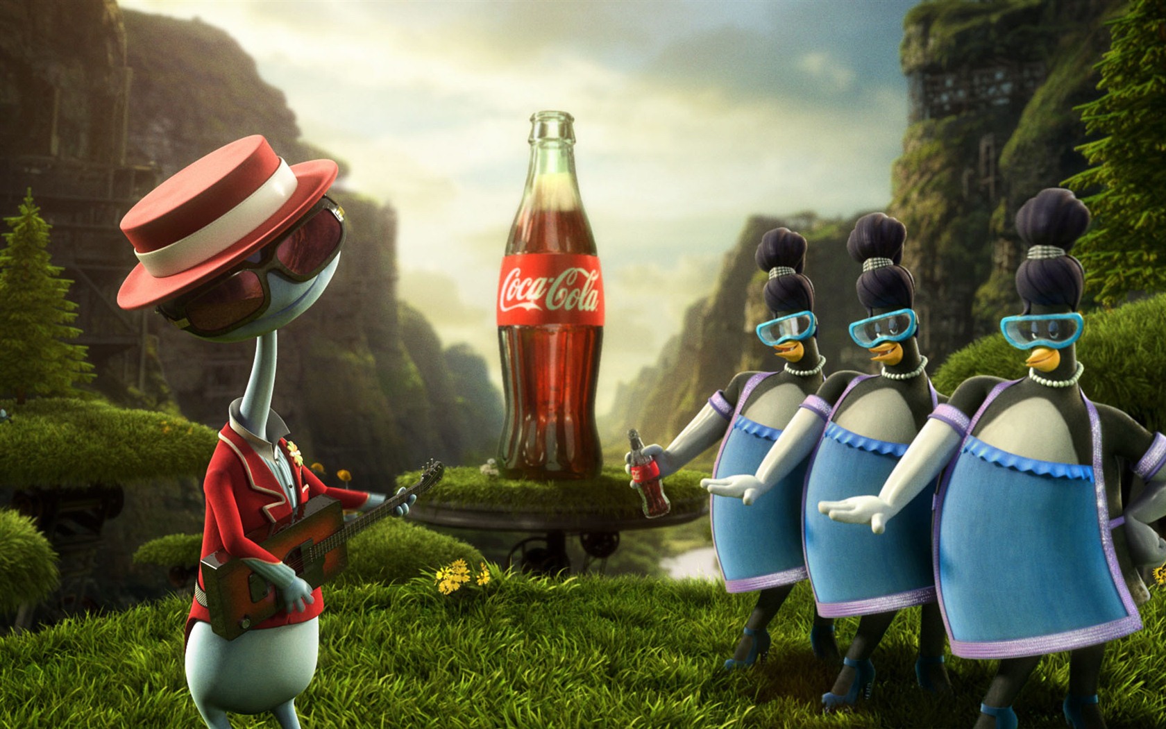 Coca-Cola schöne Ad Wallpaper #21 - 1680x1050