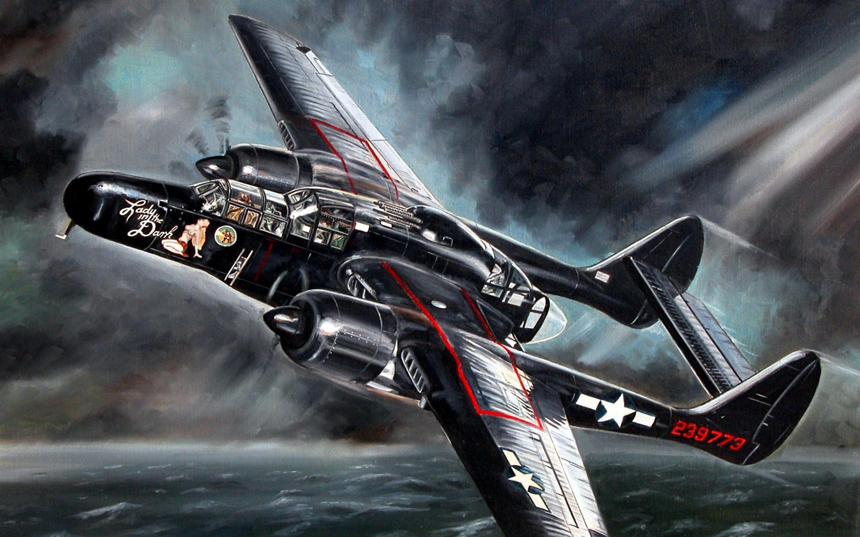 Militärflugzeuge Flug exquisite Malerei Tapeten #10 - 1680x1050