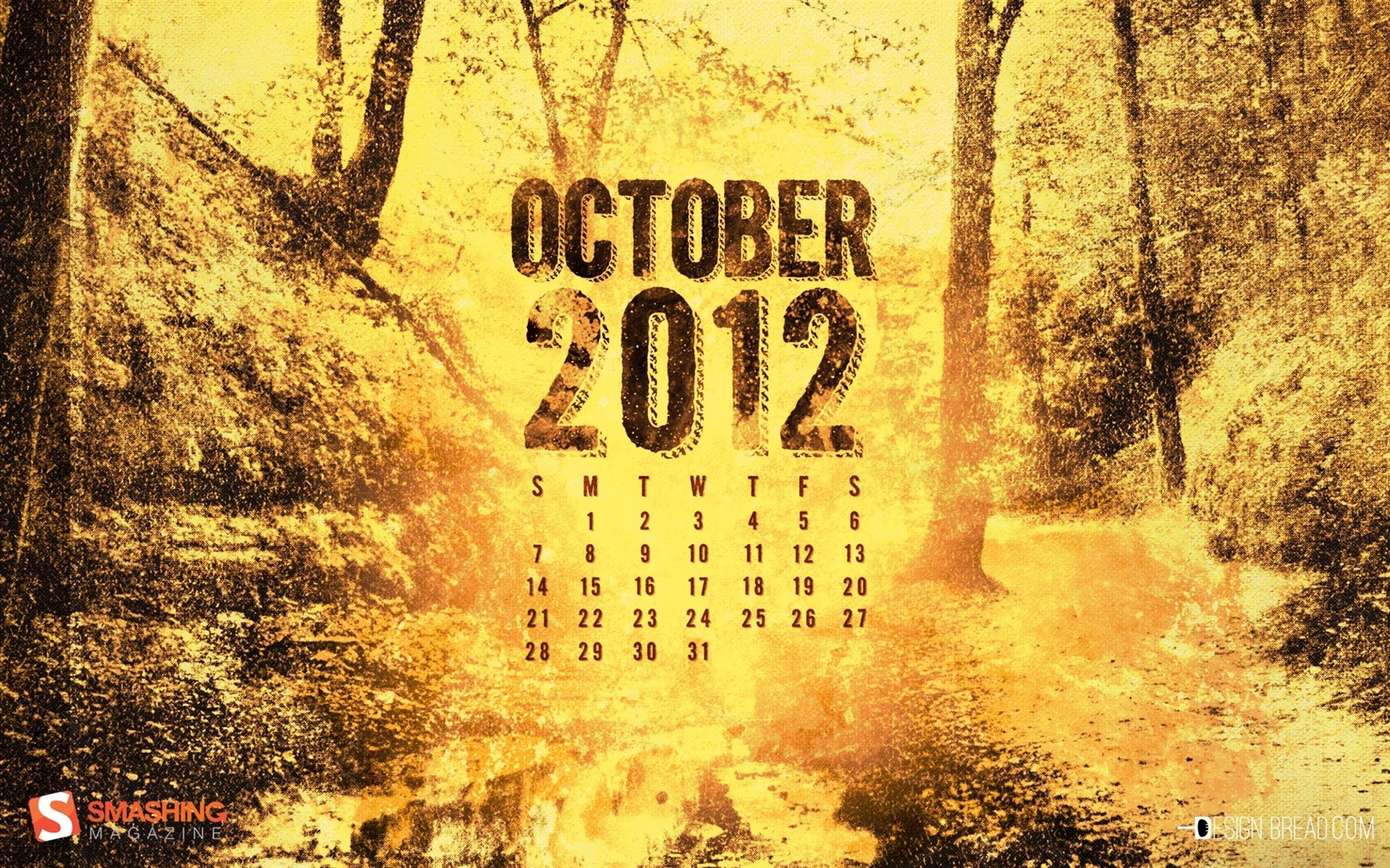 October 2012 Calendar wallpaper (2) #8 - 1680x1050