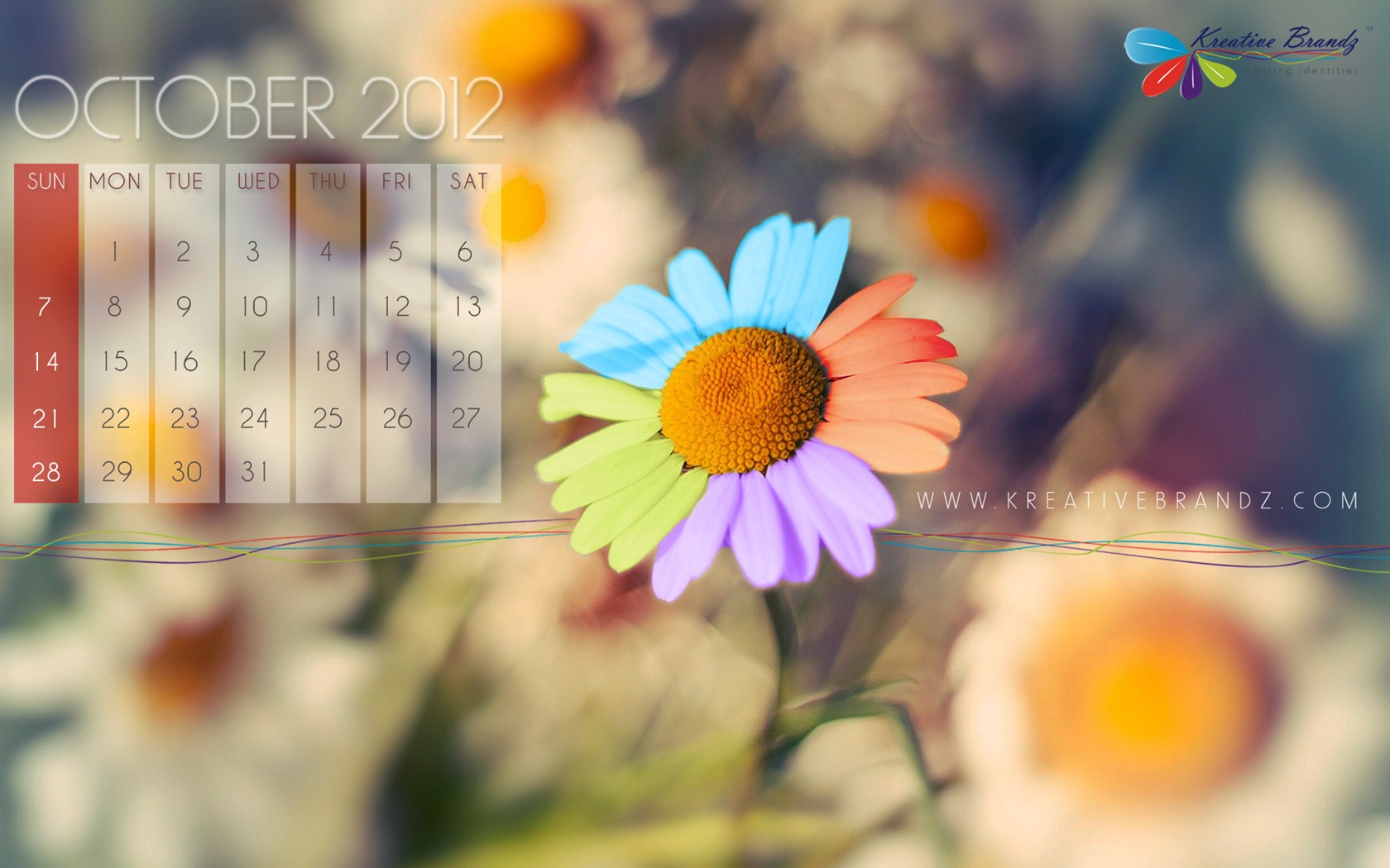 Oktober 2012 Kalender Wallpaper (2) #17 - 1680x1050