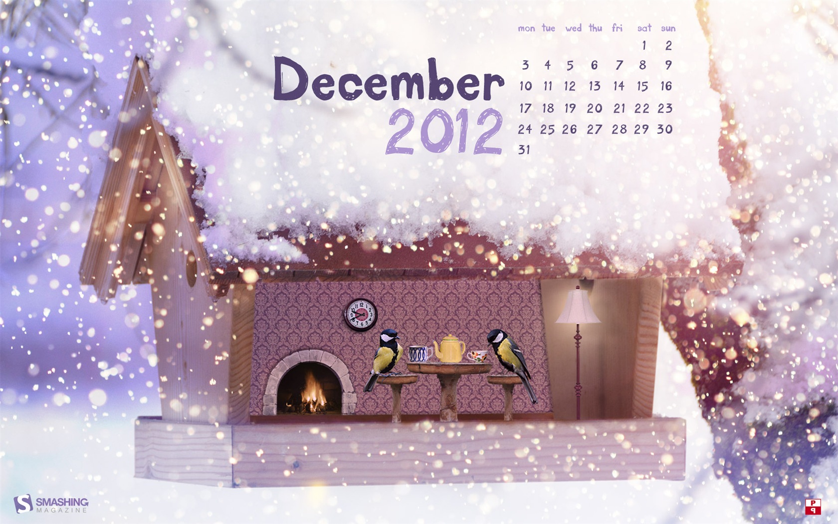 12 2012 Calendar fondo de pantalla (1) #1 - 1680x1050
