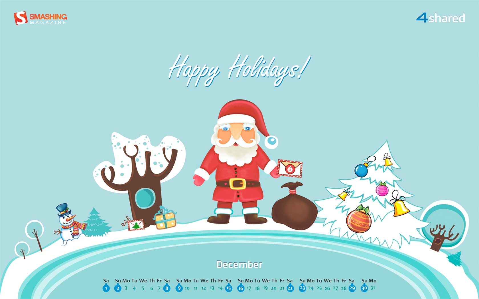 December 2012 Calendar wallpaper (1) #9 - 1680x1050