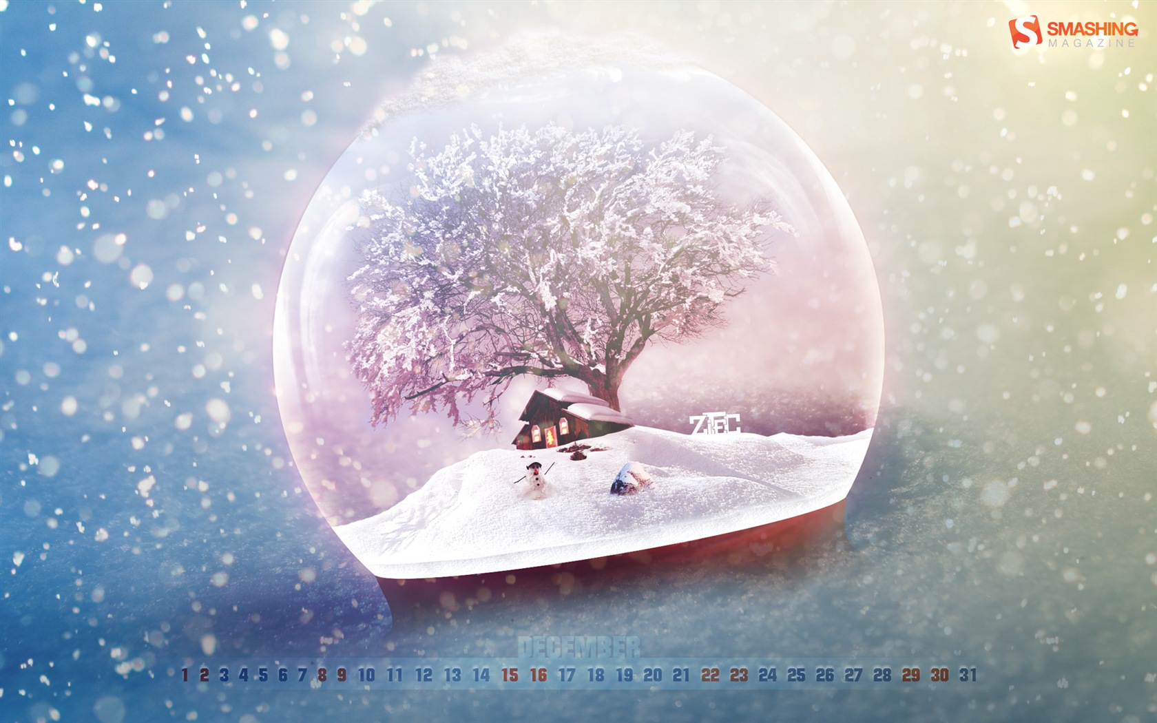 Dezember 2012 Kalender Wallpaper (1) #18 - 1680x1050