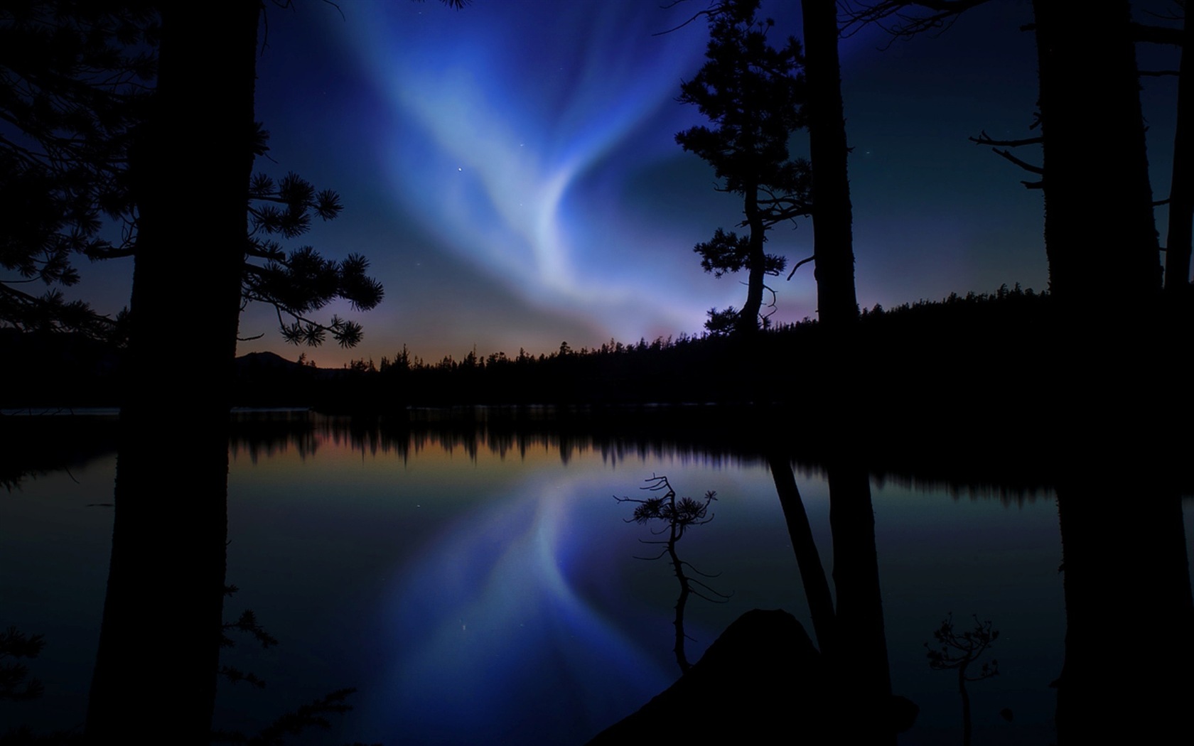 Naturwunder der Northern Lights HD Wallpaper (1) #11 - 1680x1050