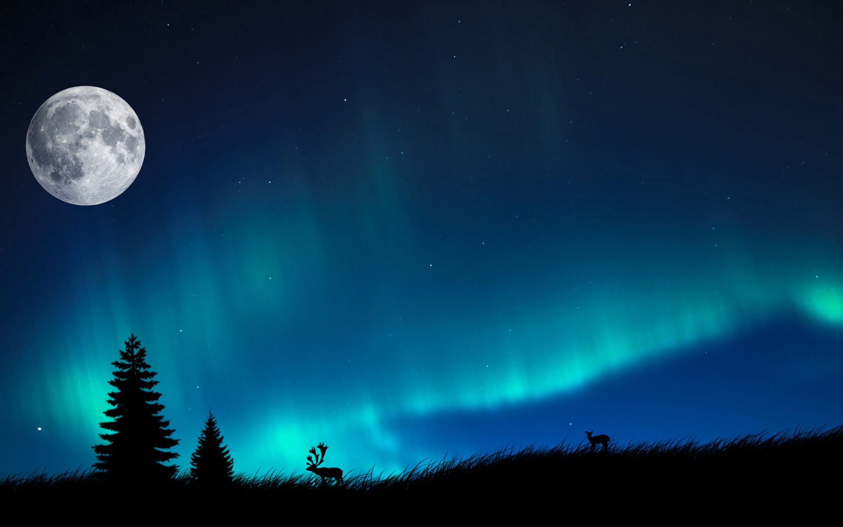 Природные чудеса Northern Lights HD обои (1) #13 - 1680x1050