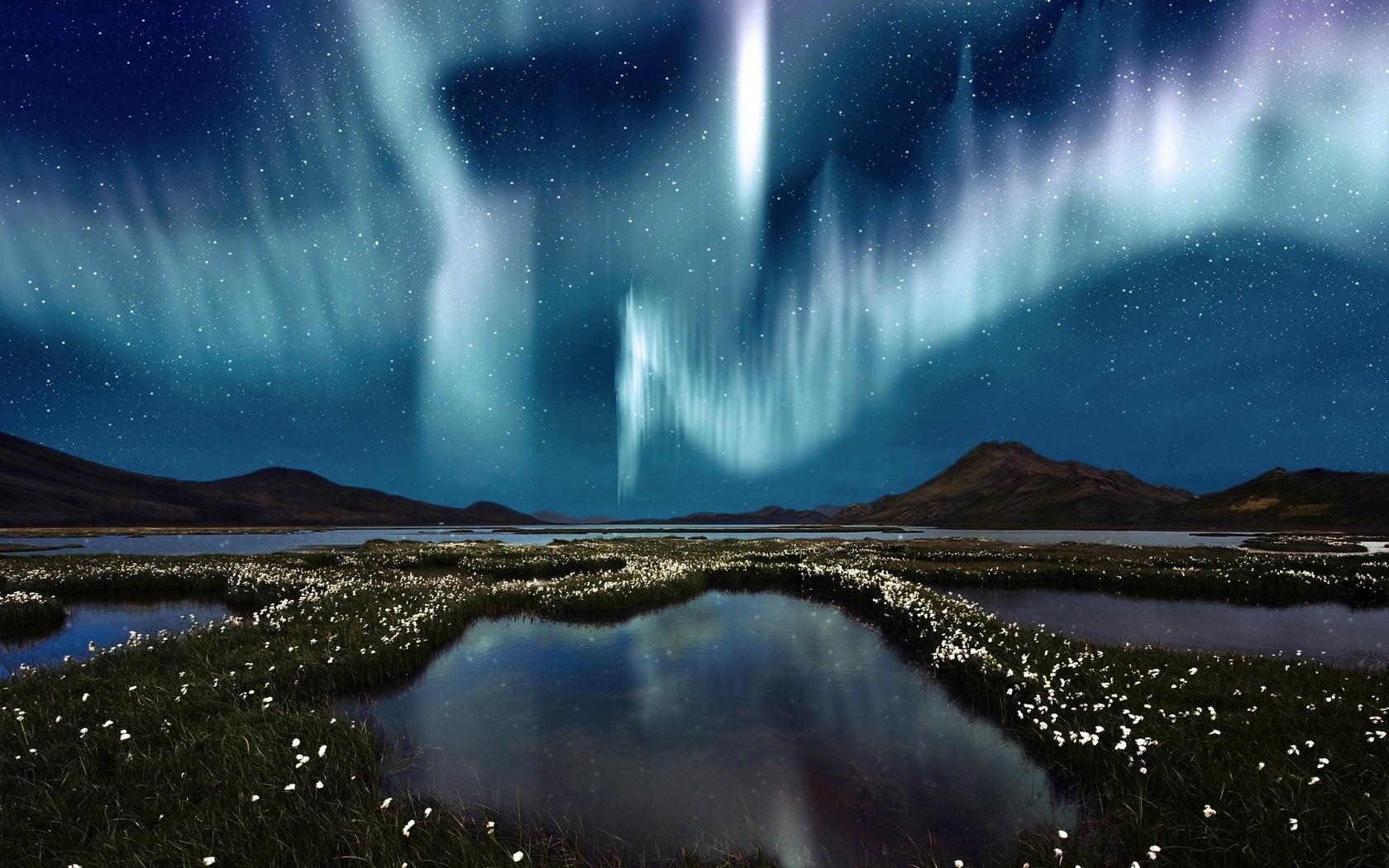 Přírodní divy Northern Lights HD Wallpaper (2) #7 - 1680x1050