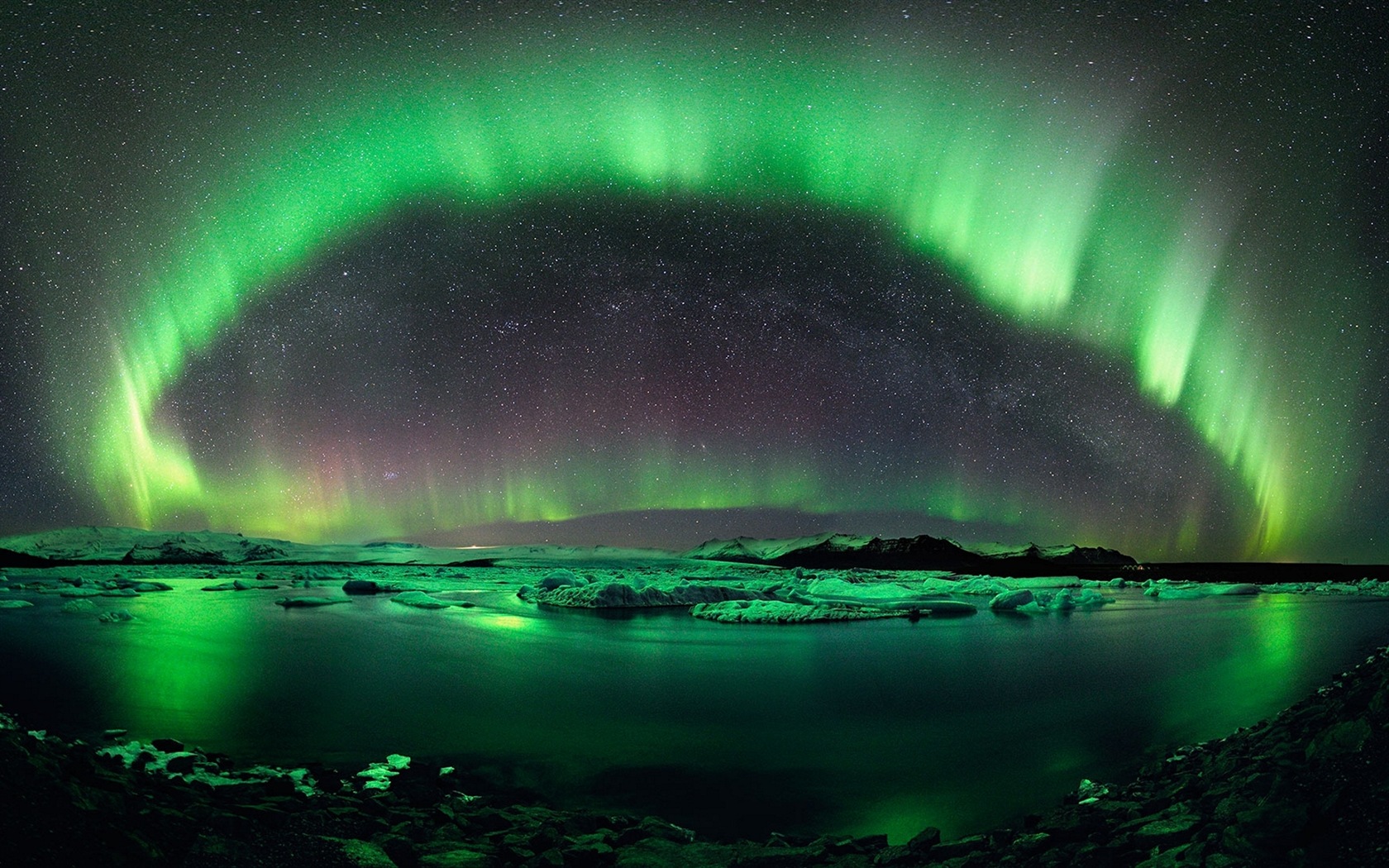 Природные чудеса Northern Lights HD обои (2) #10 - 1680x1050