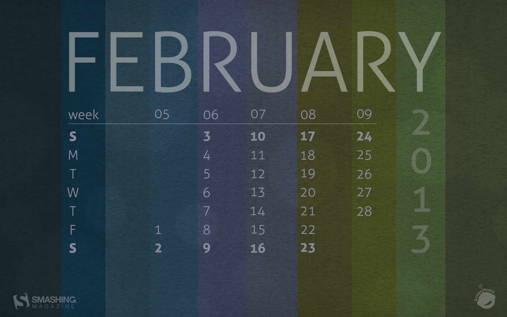February 2013 Calendar wallpaper (2) #8 - 1680x1050