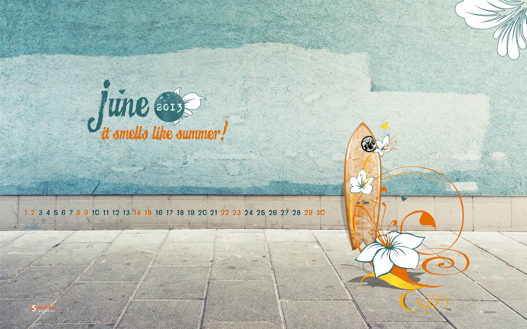 June 2013 calendar wallpaper (2) #4 - 1680x1050