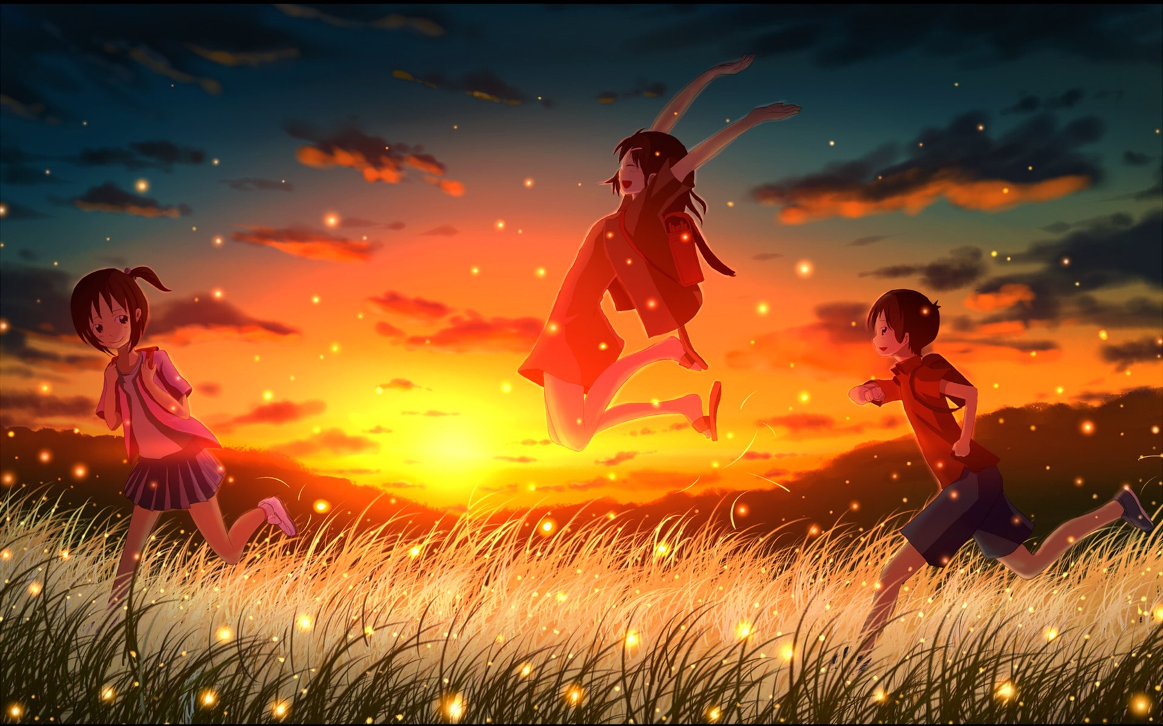 Firefly летом красивые обои аниме #1 - 1680x1050