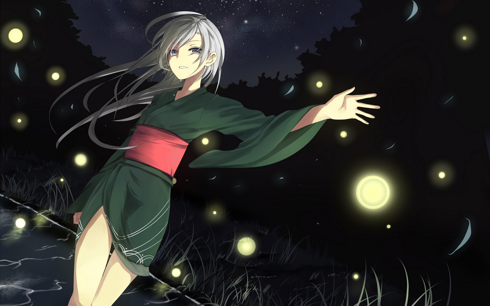 Firefly Summer beautiful anime wallpaper #4 - 1680x1050