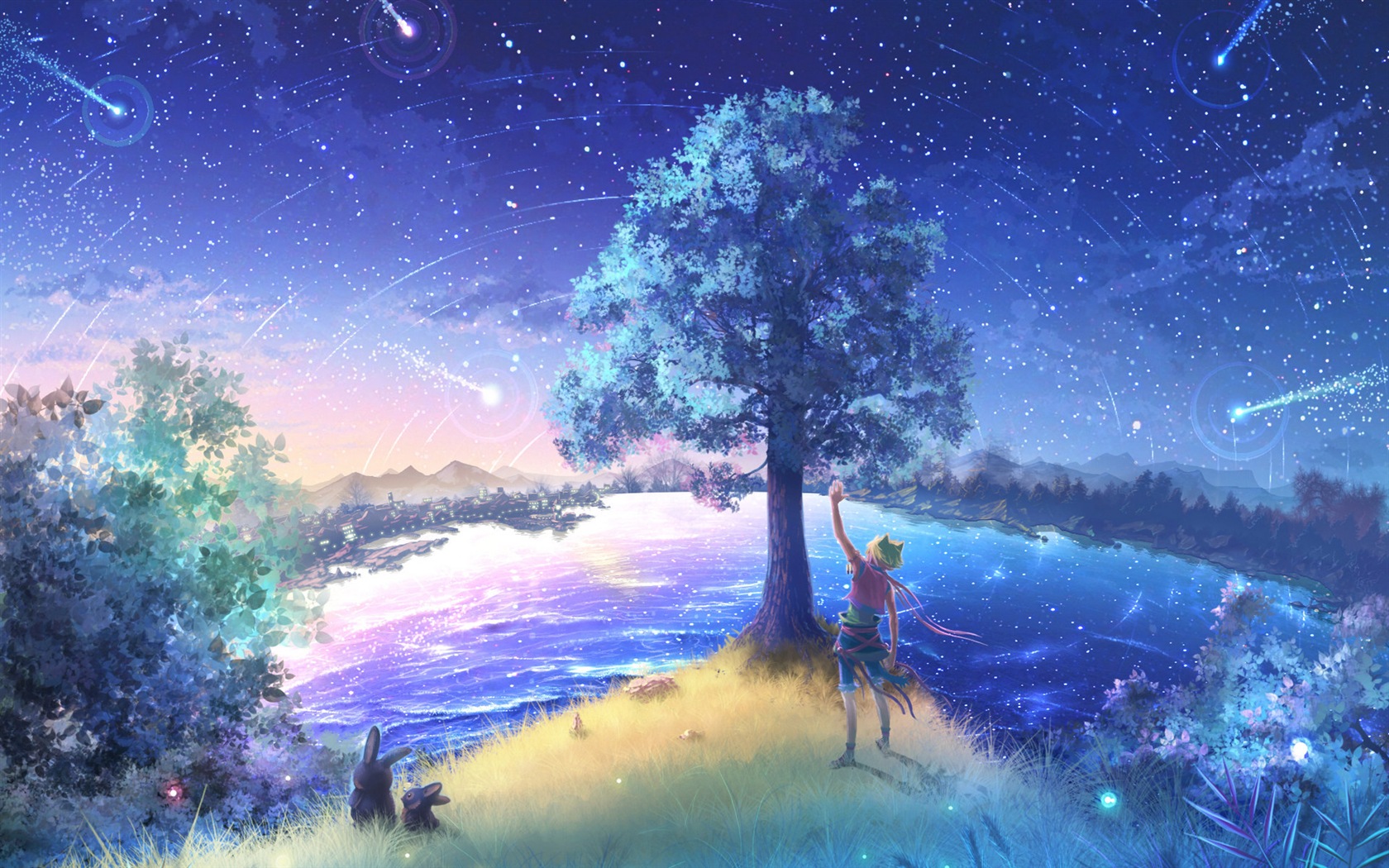 Firefly Summer beautiful anime wallpaper #14 - 1680x1050