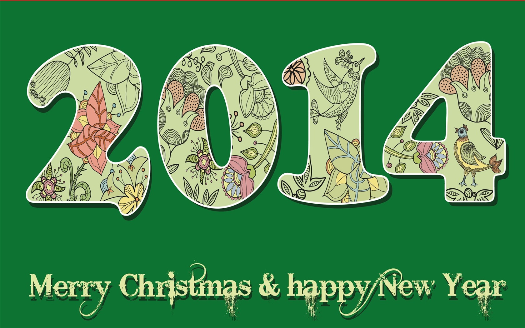 2014 Новый год Стиль Обои (2) #7 - 1680x1050