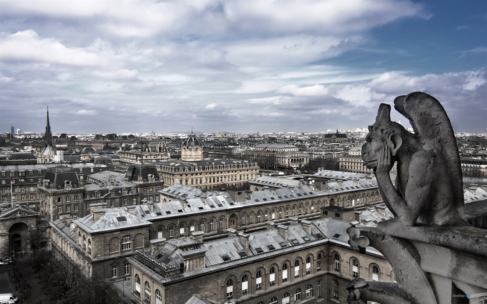 巴黎圣母院 高清风景壁纸12 - 1680x1050