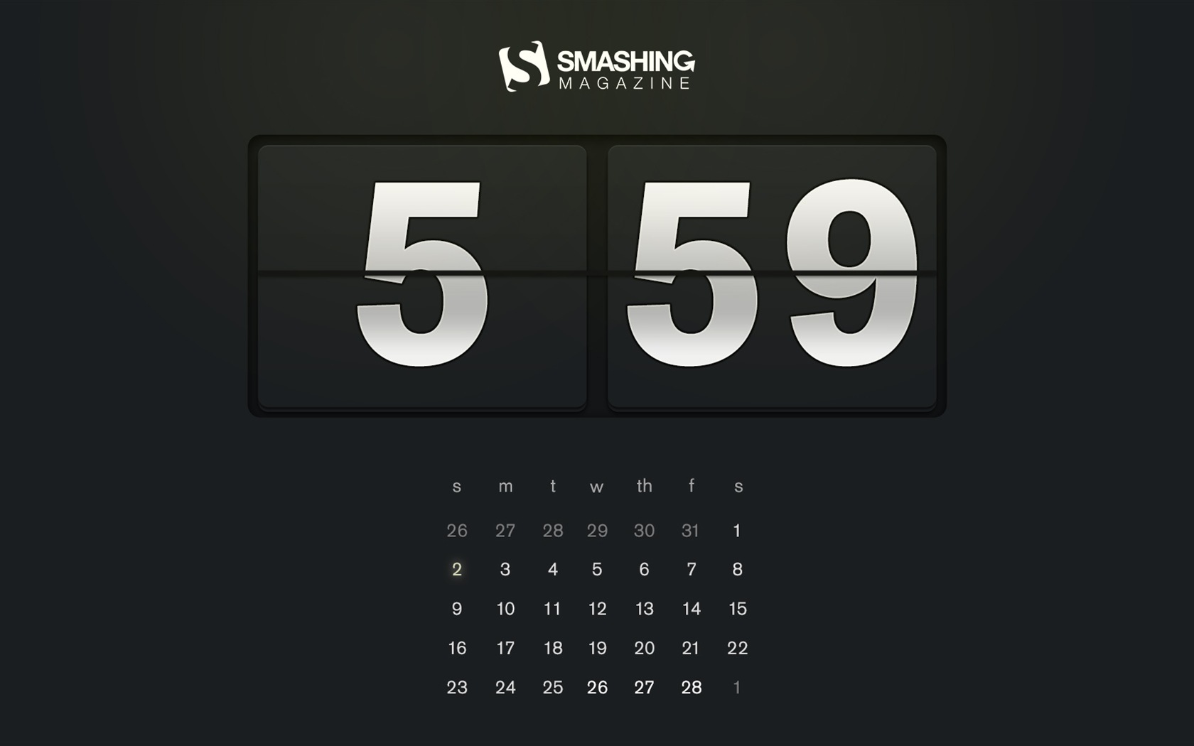Février 2014 calendriers fond d'écran (1) #19 - 1680x1050