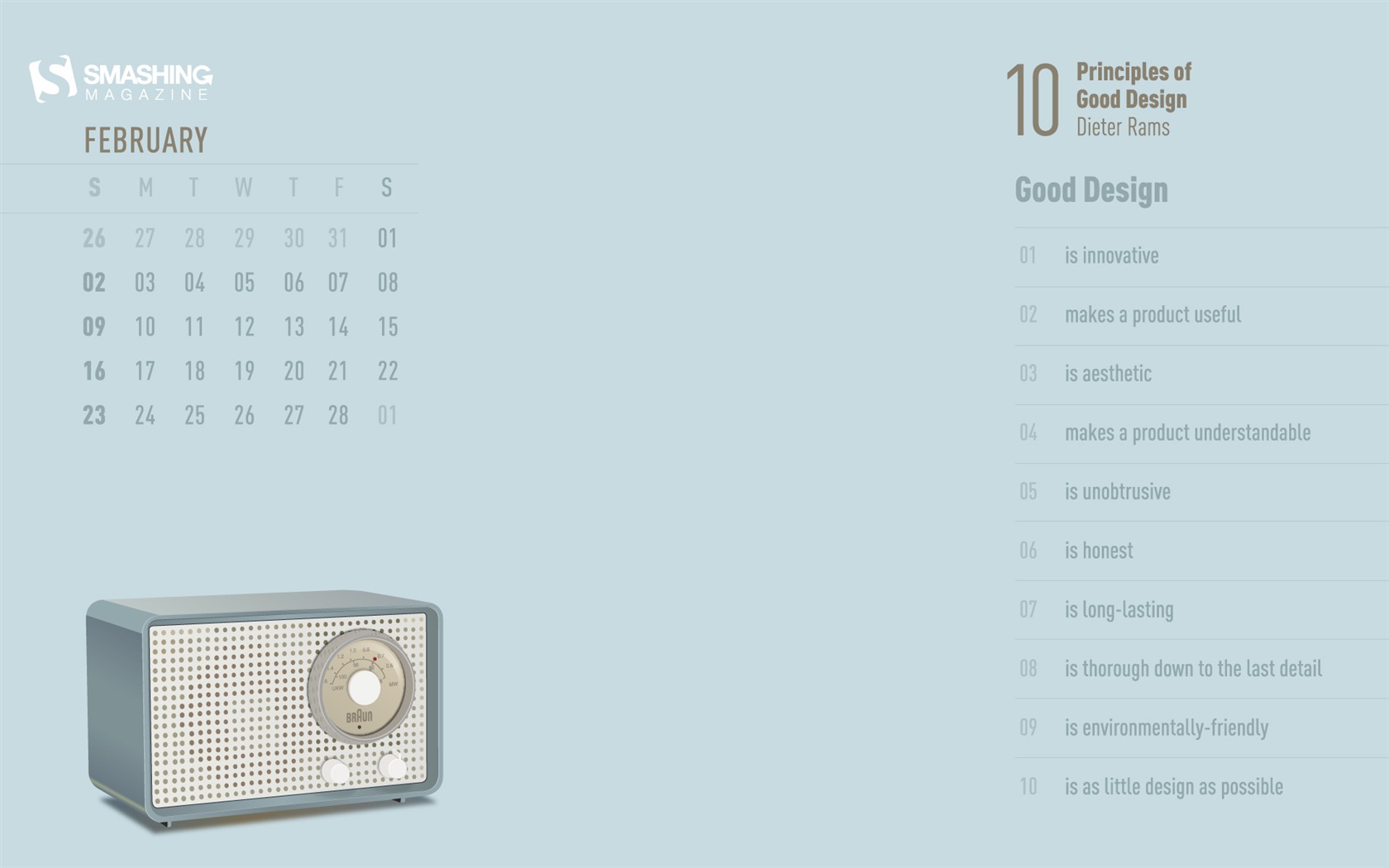 Februar 2014 Kalender Wallpaper (2) #10 - 1680x1050