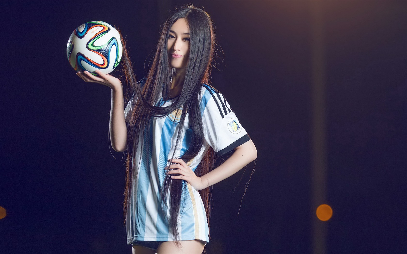 32 World Cup jerseys, football baby beautiful girls HD wallpapers #23 - 1680x1050