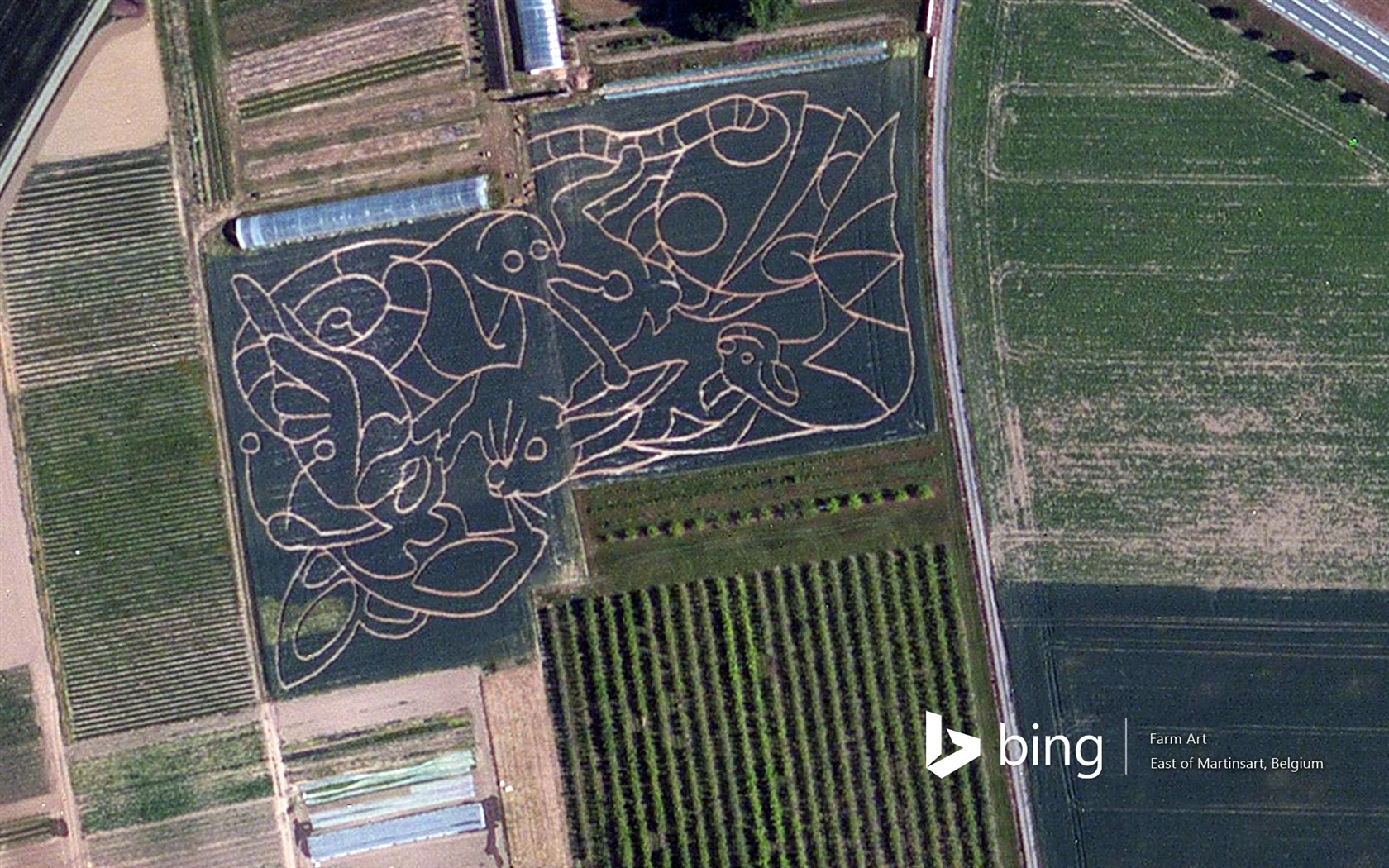 Microsoft Bing HD обои: Вид с воздуха на Европе #12 - 1680x1050