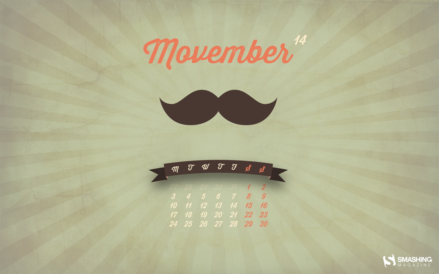 Ноябрь 2014 Календарь обои (2) #12 - 1680x1050