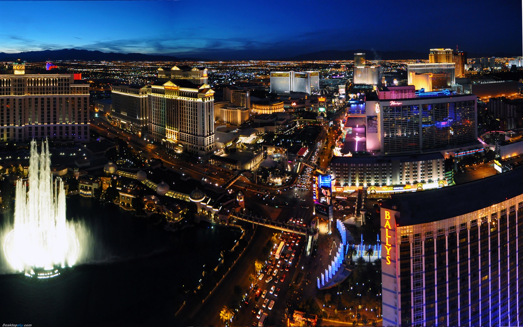 Hermosa noche en fondos de pantalla de alta definición de Las Vegas #7 - 1680x1050