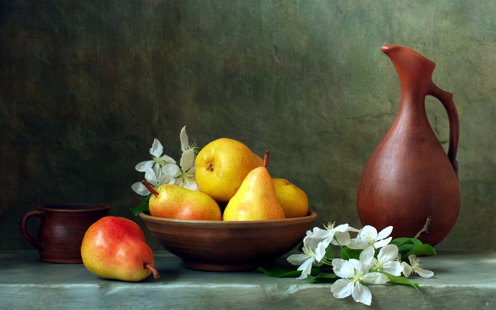 Succulent fruits, poires close-up fonds d'écran HD #10 - 1680x1050