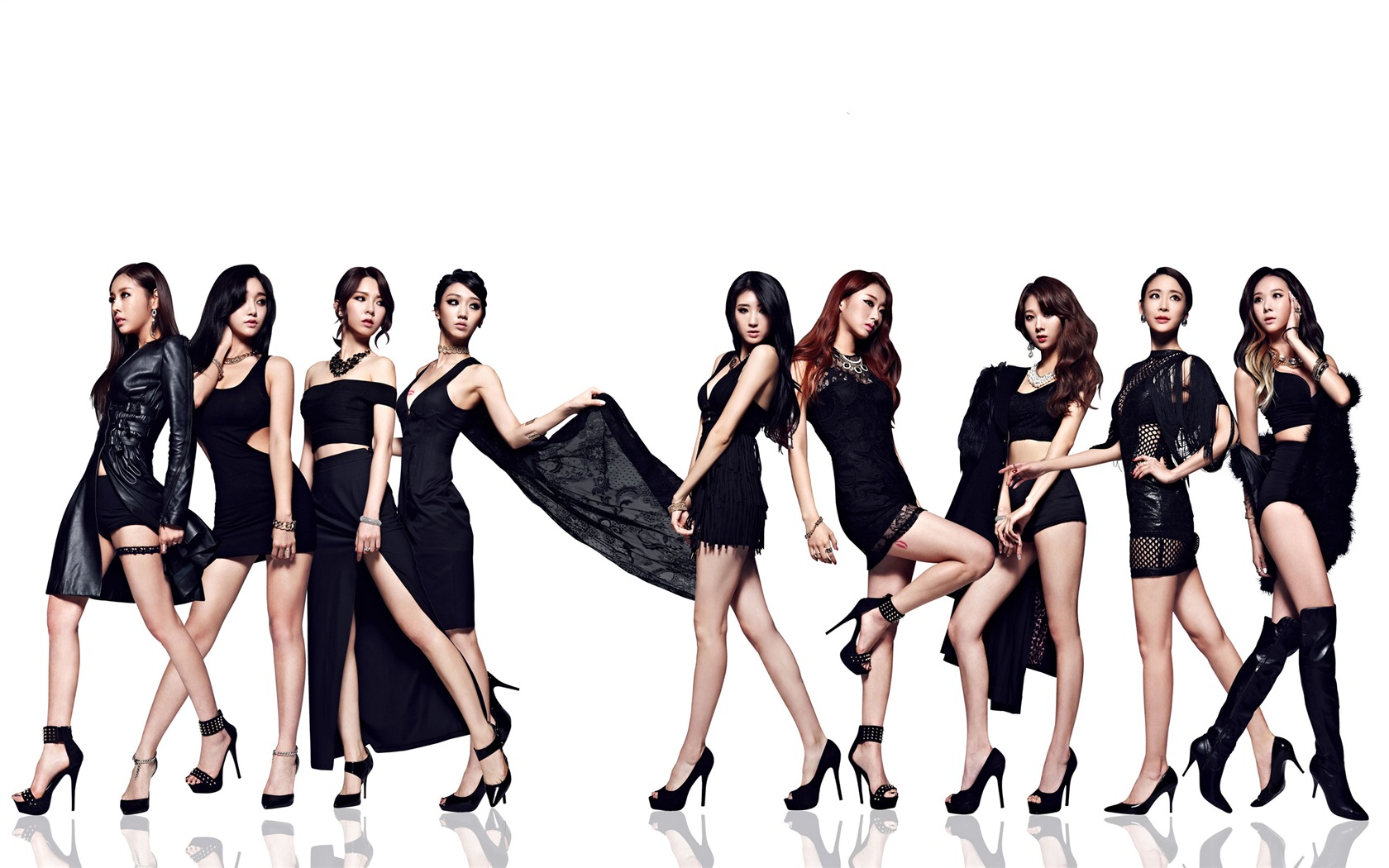 Korean Girl skupina Nine Múzy HD tapety na plochu #19 - 1680x1050