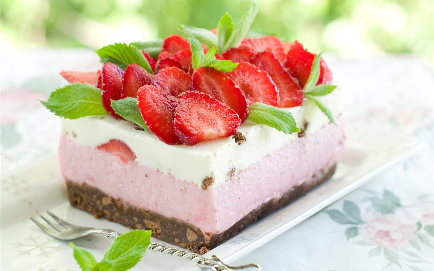 맛있는 딸기 케이크의 HD 배경 화면 #5 - 1680x1050